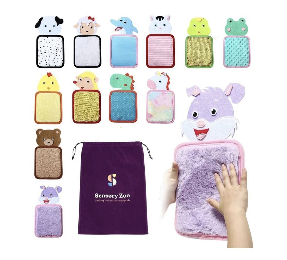 Special Supplies Sensory Zoo Animal Mats, 12 Mats, Tactile Stimulation for Kids